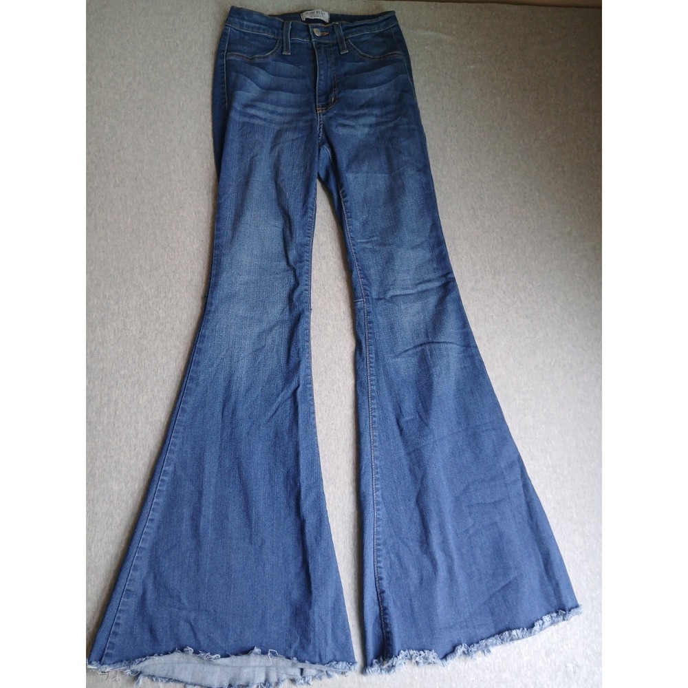 Judy Blue Jeans 26 Flare Low Rise Bell Bottom Stretch Preppy Cowboy Western Y2k